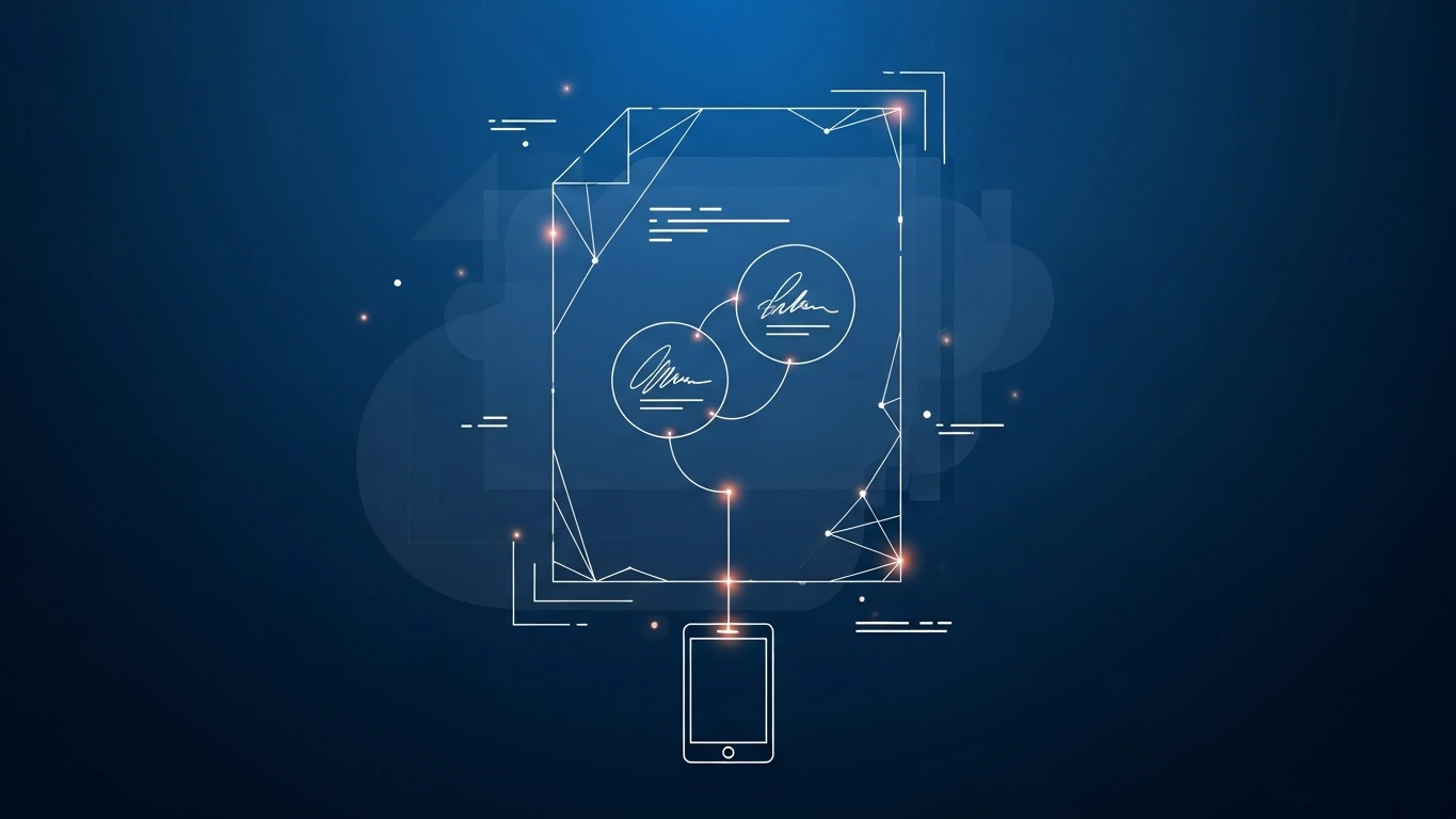 Digital document with interconnected signatures and a phone, for investigating DocuSign signature...